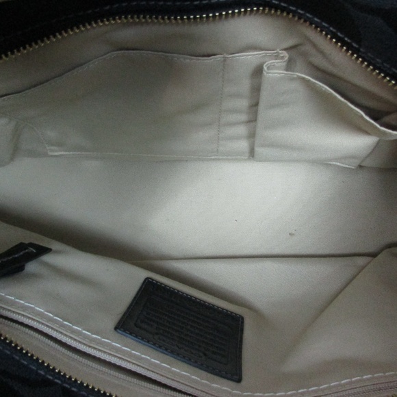 Coach Black Canvas and Leather Medium Shoulder Bag - Picture 8 of 8